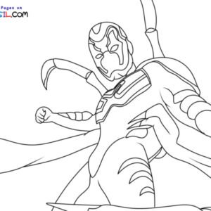 Blue beetle coloring pages printable for free download