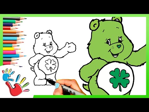 How to draw lucky bear fro care bears easy step