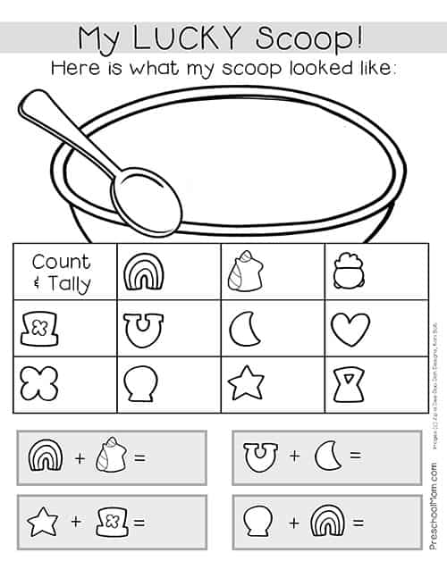 Lucky charms math printables