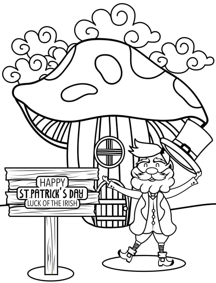 Happy st patricks day coloring page