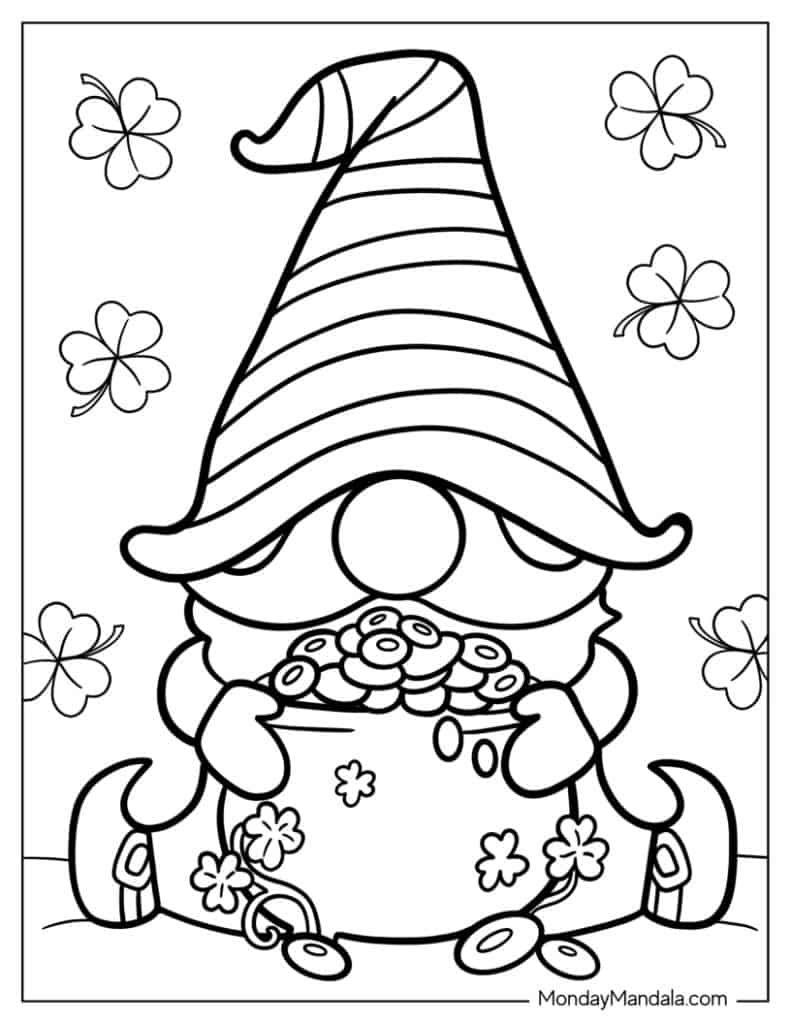 St patricks day coloring pages free pdf printables