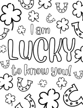 Lucky to know you coloring page by coach bs coloring tpt