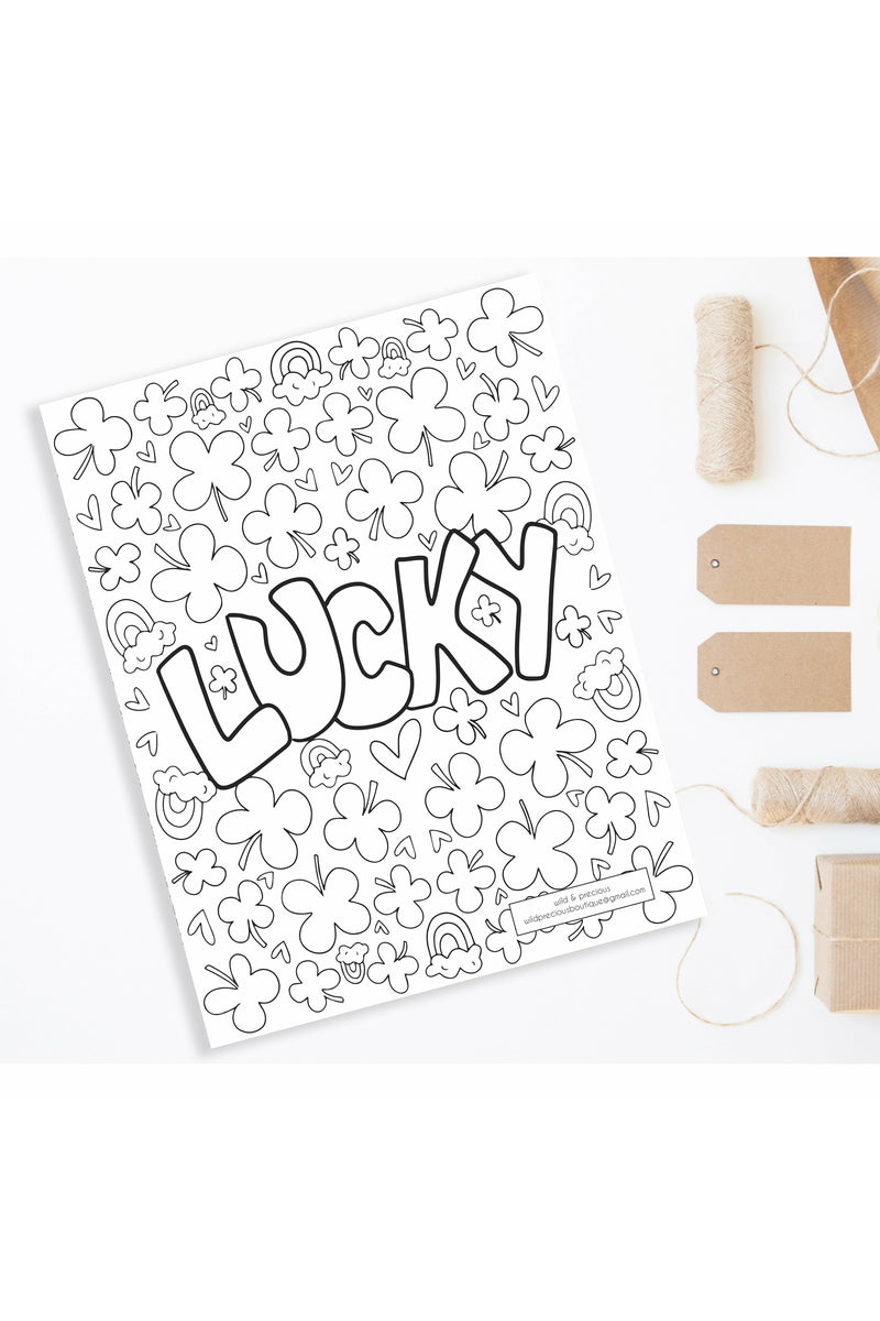 Lucky freebie coloring page â wild precious