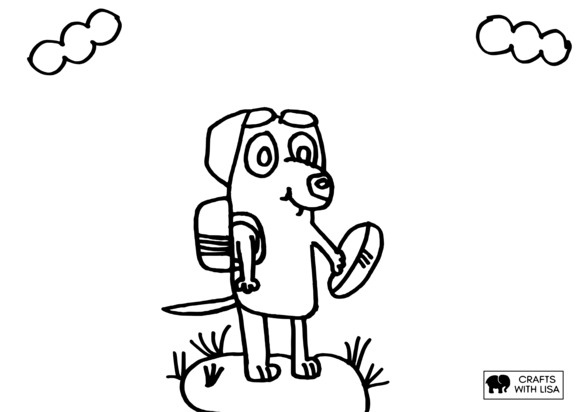 Bluey friend lucky coloring page