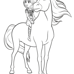 Spirit riding free coloring pages printable for free download