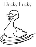 Ducky lucky coloring page