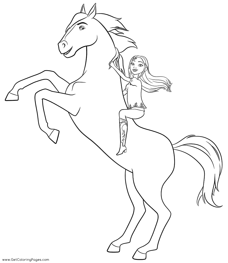 Spirit riding free coloring pages printable for free download