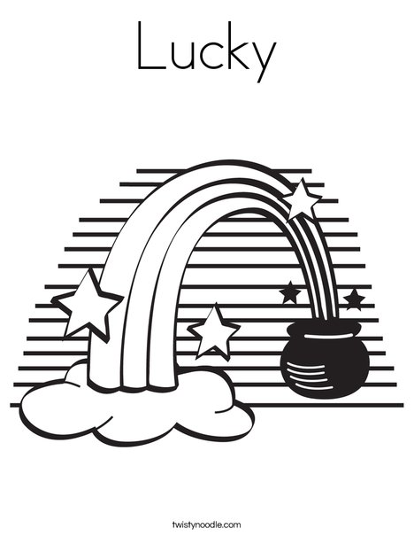 Lucky coloring page