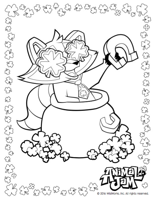 Lucky day coloring pages