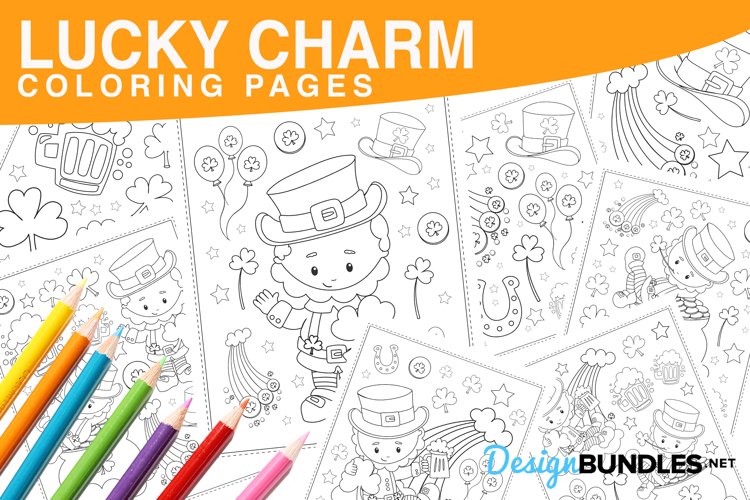 Lucky charm coloring pages