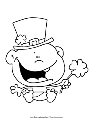 Lucky baby coloring page â free printable pdf from