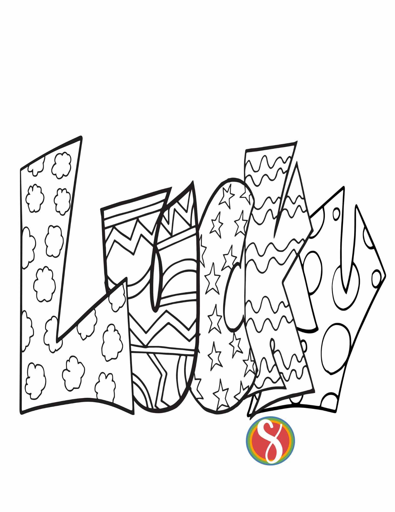 Free lucky name coloring pages â stevie doodles