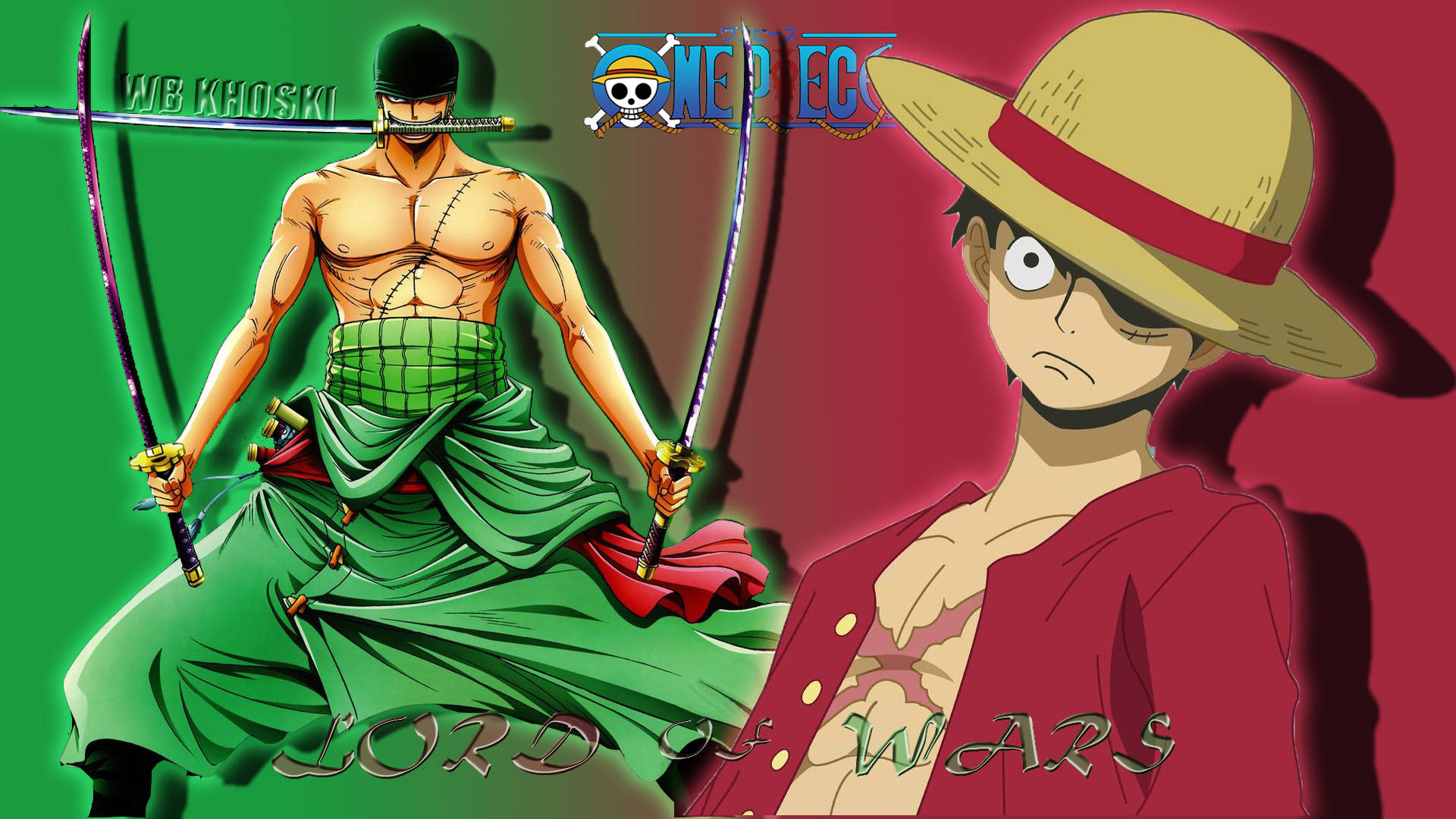 One Piece Red Luffy Zoro Nami Anime Wallpaper 4k HD ID:10551