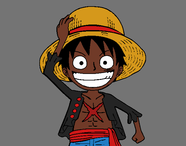 Colored page luffy painted by user not registered