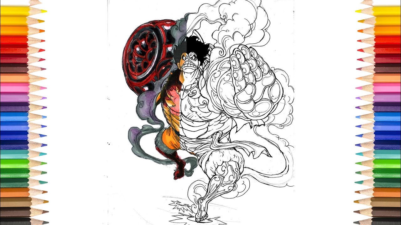 Luffy gear coloring pages gear th bounce man coloring pages