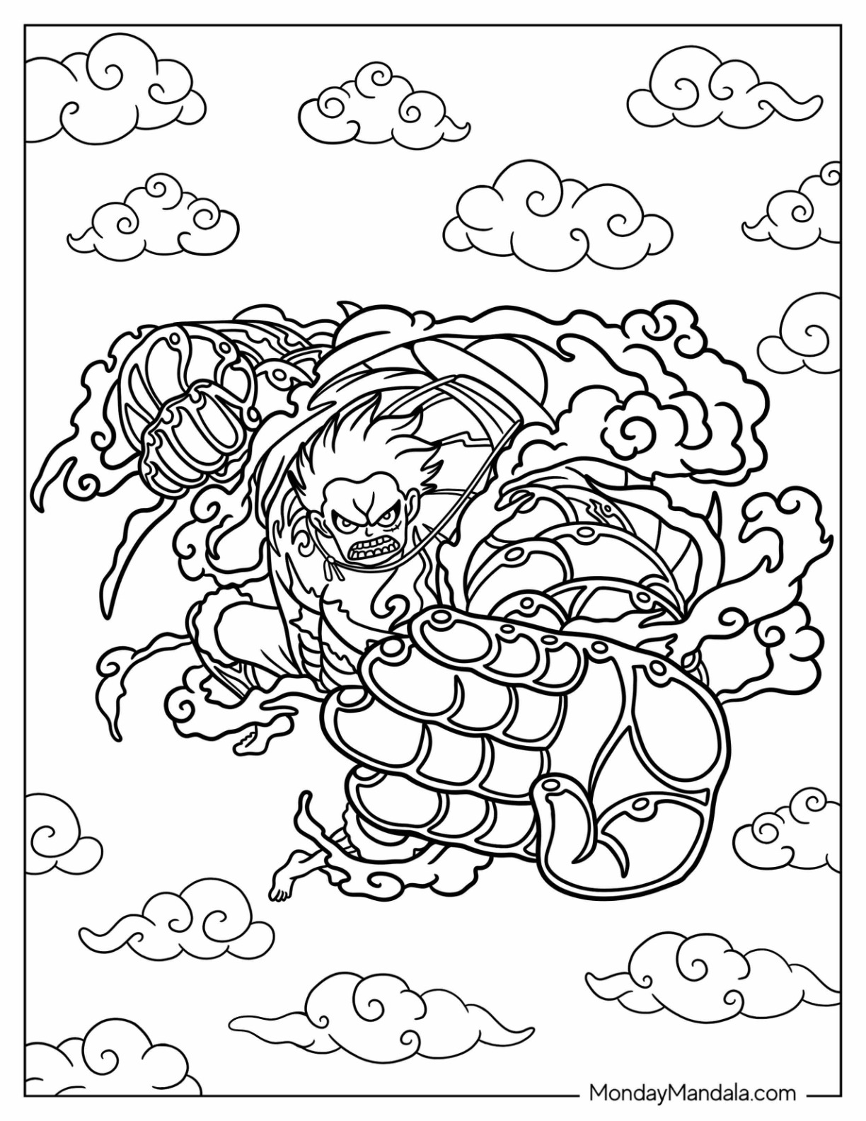 Luffy coloring pages free pdf printables