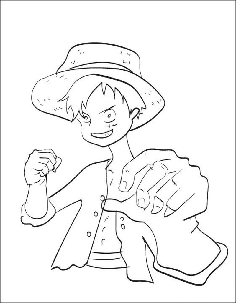 Printable luffy coloring pages