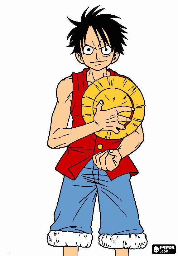 Monkey d luffy coloring page printable monkey d luffy