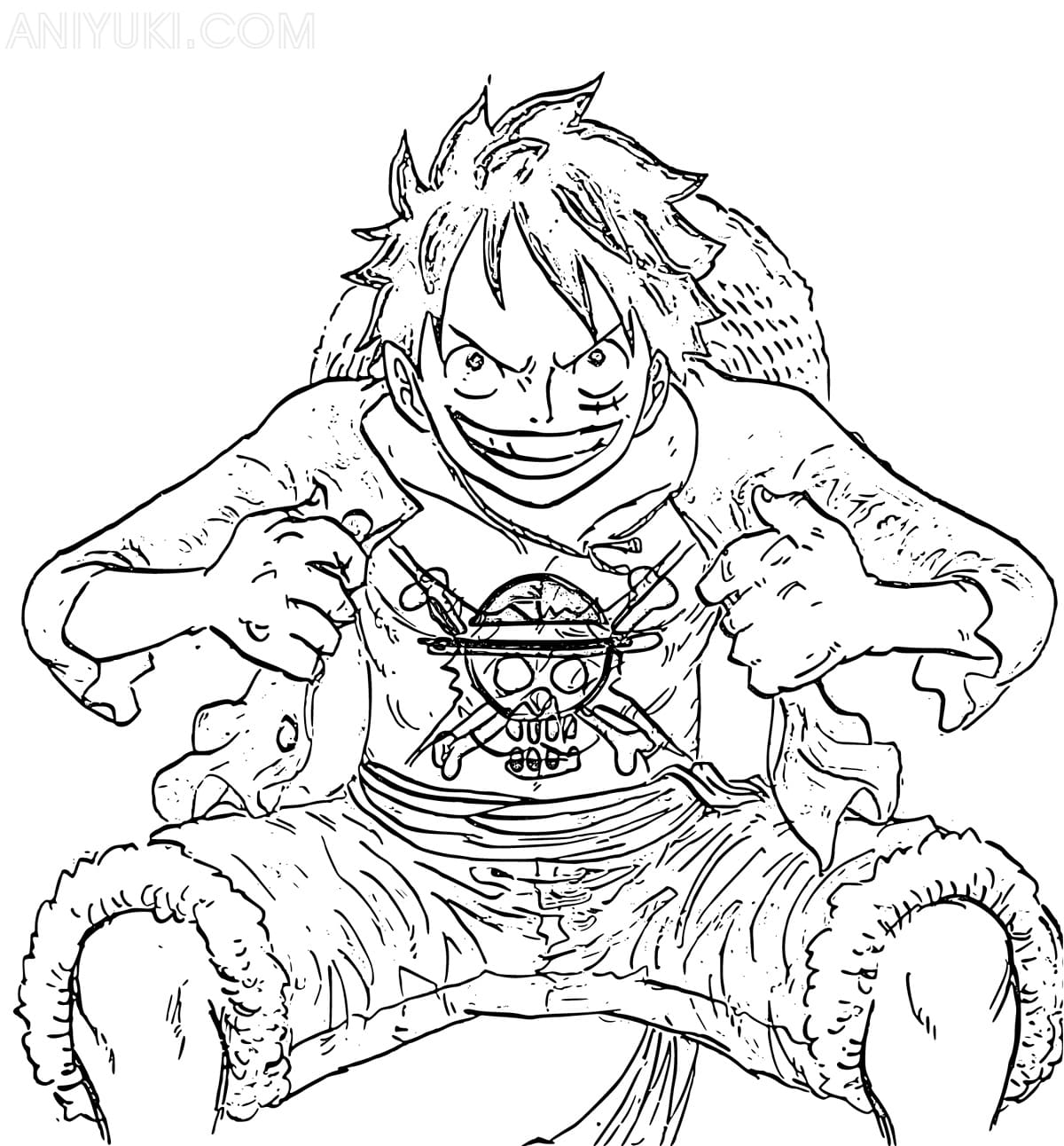 Monkey d luffy coloring pages