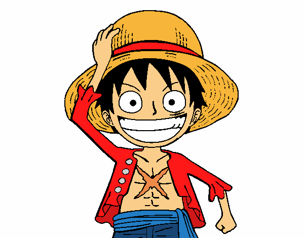 Colored page luffy painted by user not registered