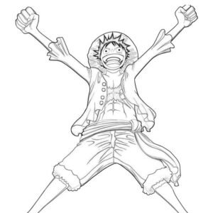 Luffy coloring pages printable for free download