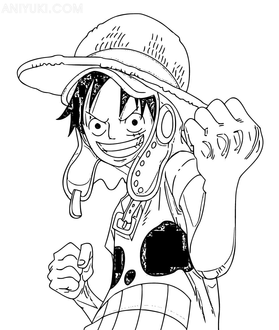 Monkey d luffy coloring pages