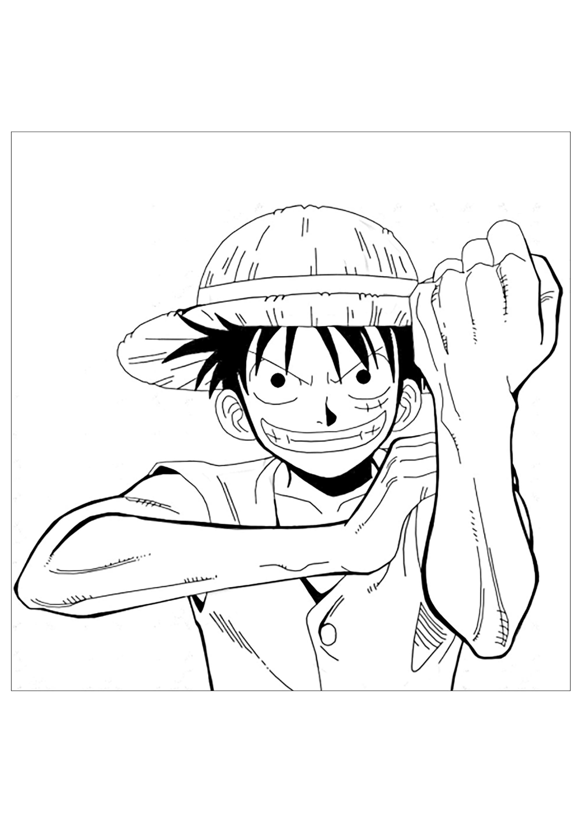 One piece coloring pages to print