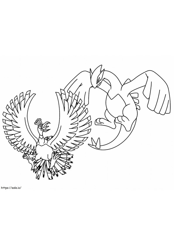 I have oh and lugia coloring page