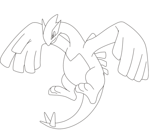 Lugia coloring page free printable coloring pages