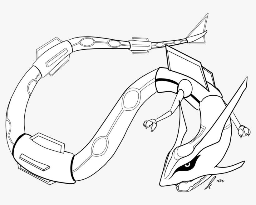 Pokemon rayquaza coloring page