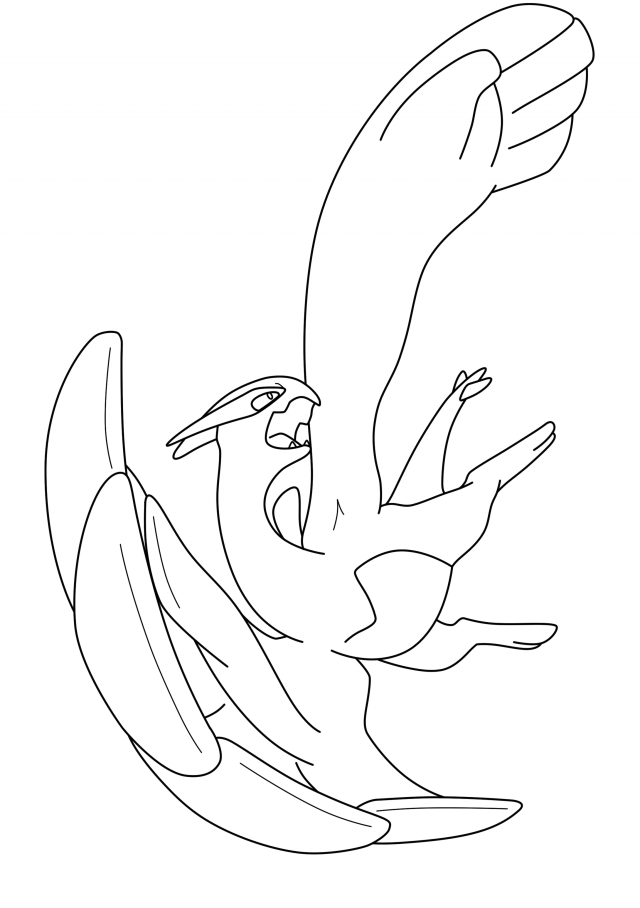 Pokemon lugia coloring pages