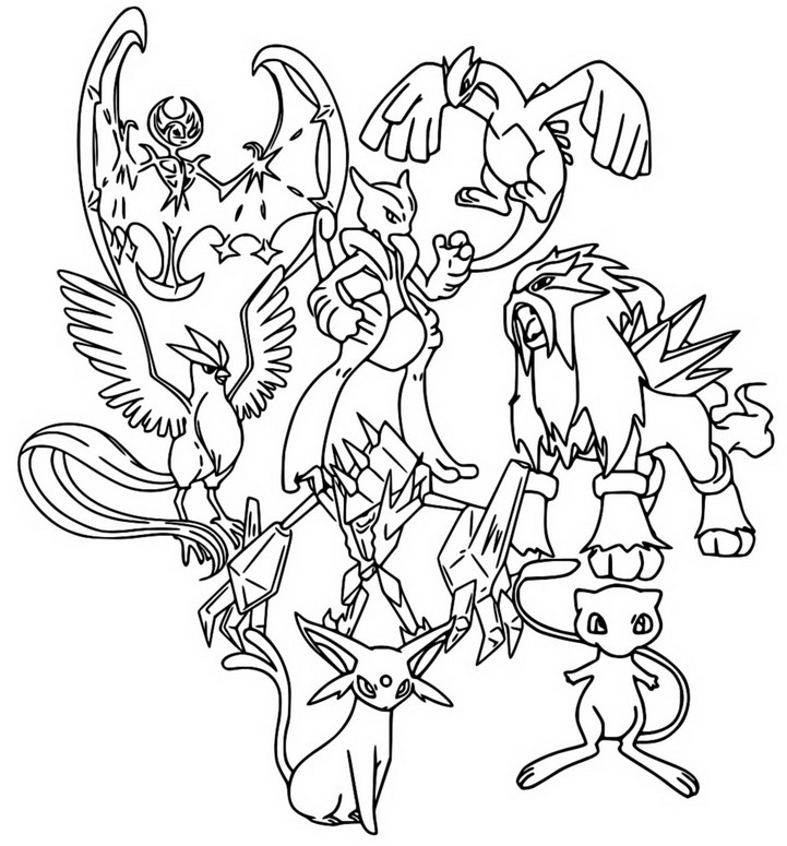 Coloring page popular pokãmon psychic