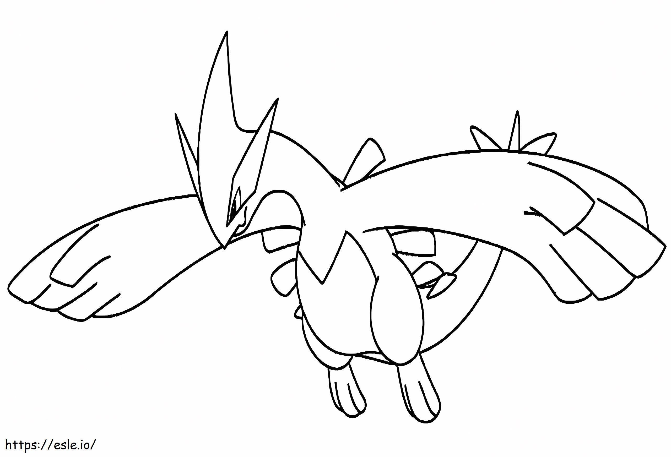 Lugia in pokemon e coloring page