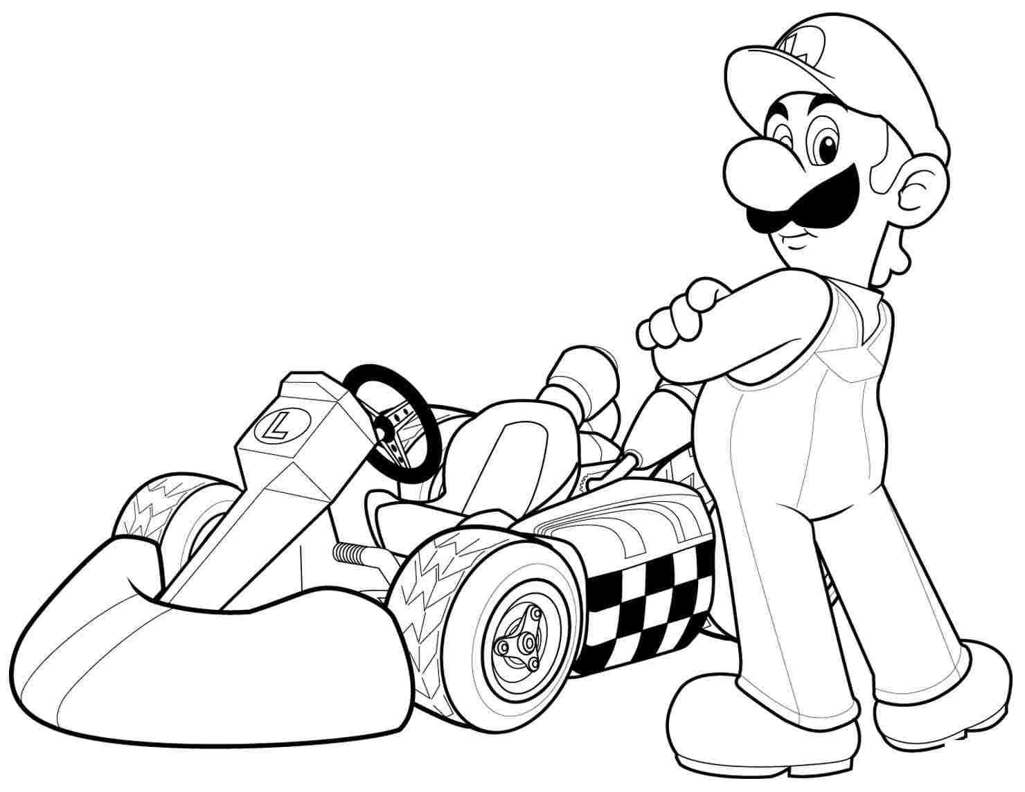 Luigi coloring pages printable for free download