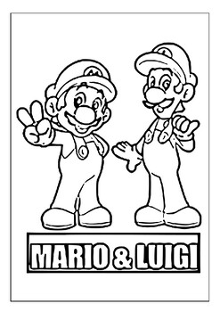 Express with color mario luigi printable coloring pages collection for kids