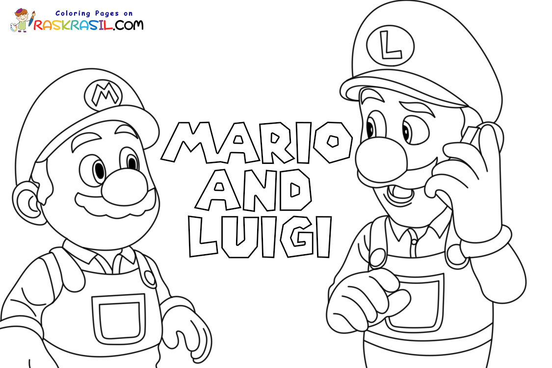Mario and luigi coloring pages
