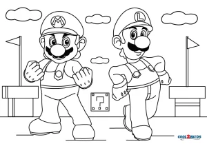 Free printable super mario coloring pages for kids