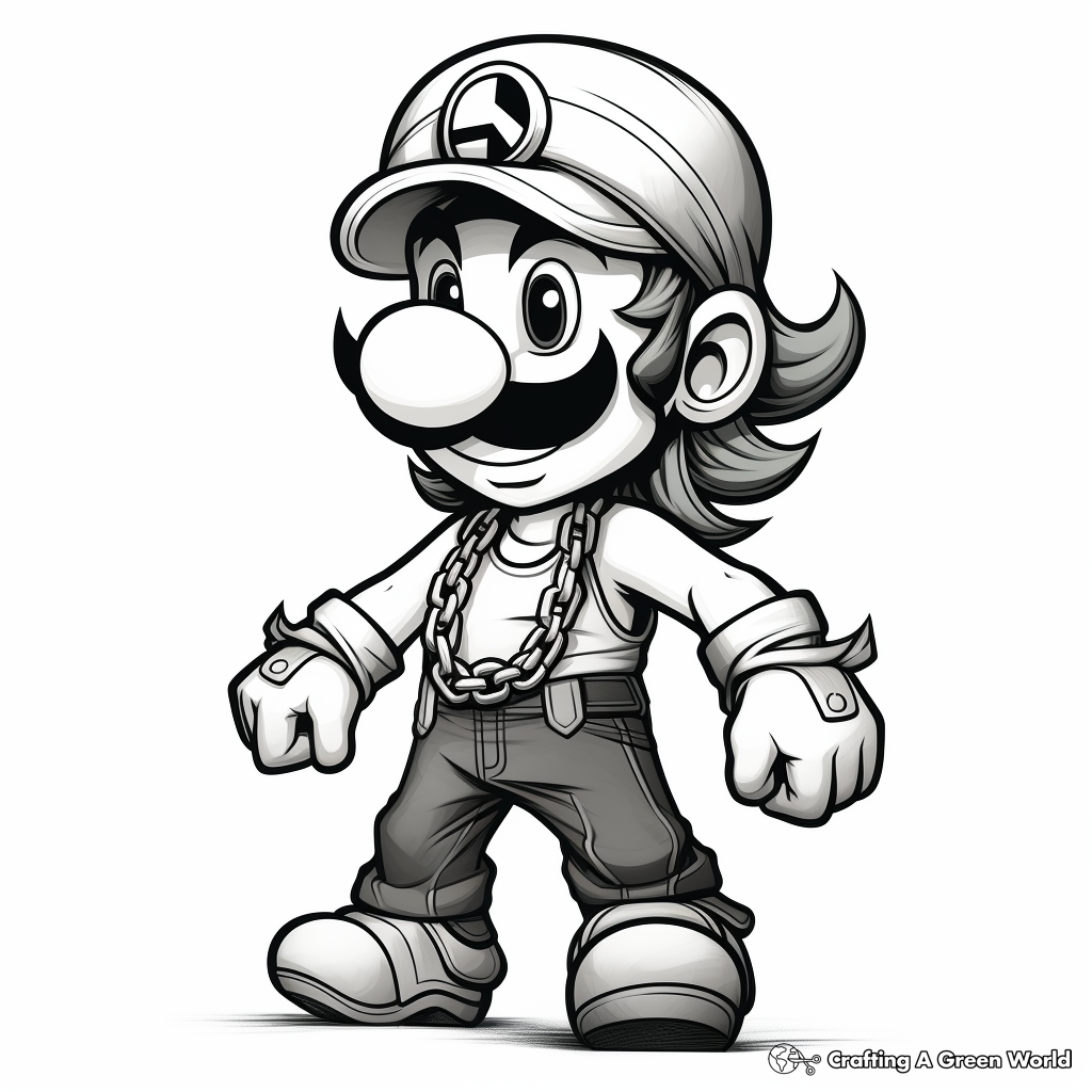 Luigi coloring pages