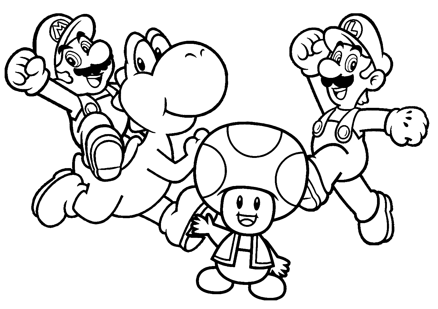 Super mario coloring mario brothers print color craft