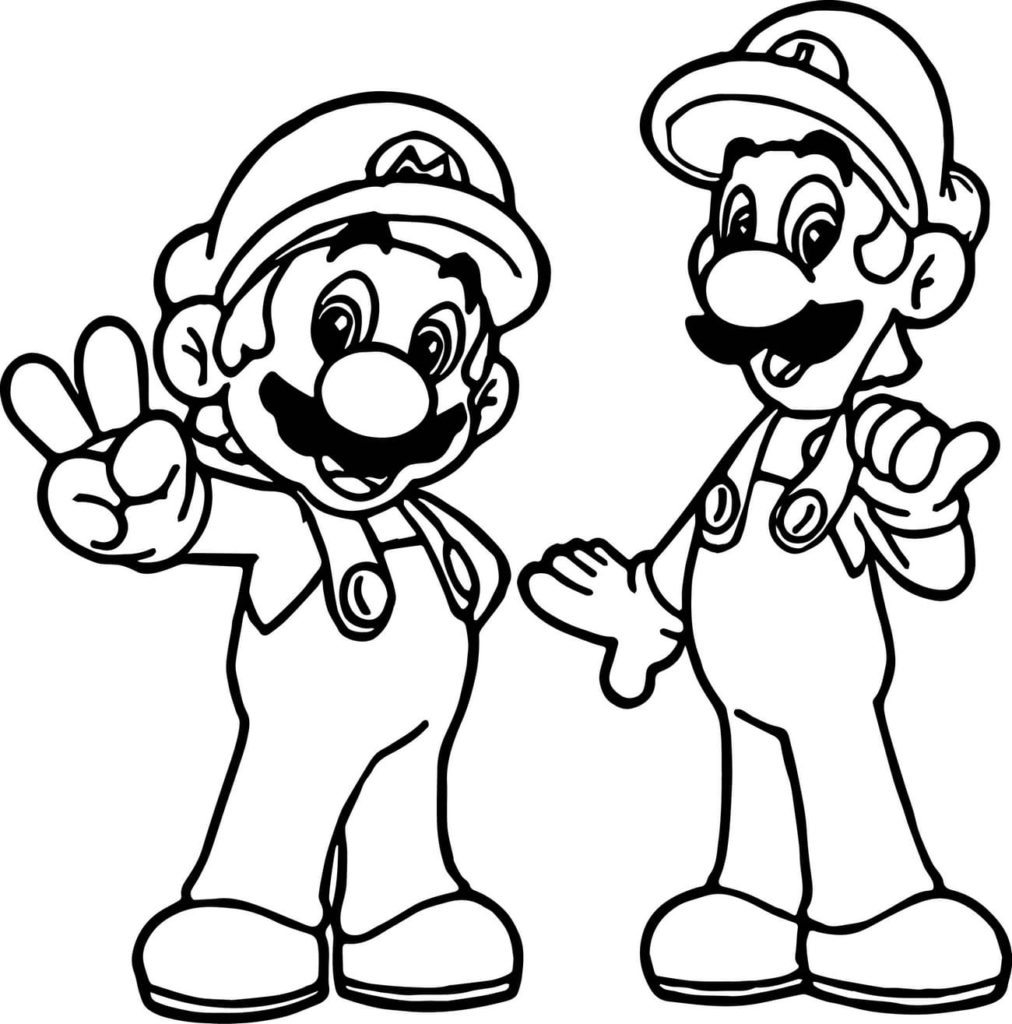 Coloring pages mario for free print mario and luigi coloring pages