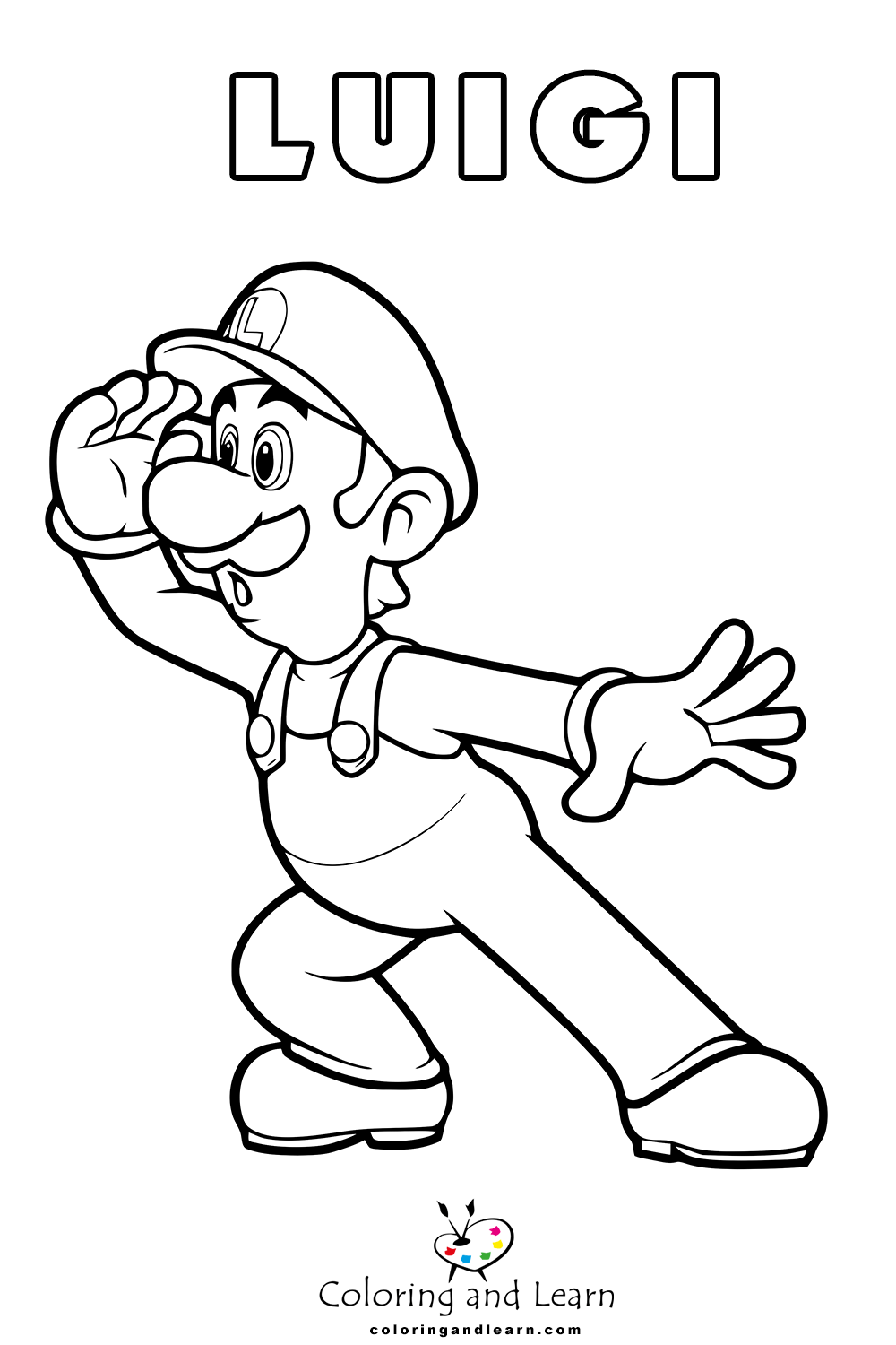 Luigi coloring pages