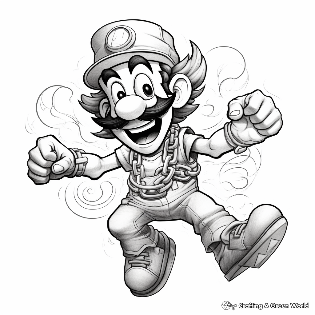 Luigi coloring pages