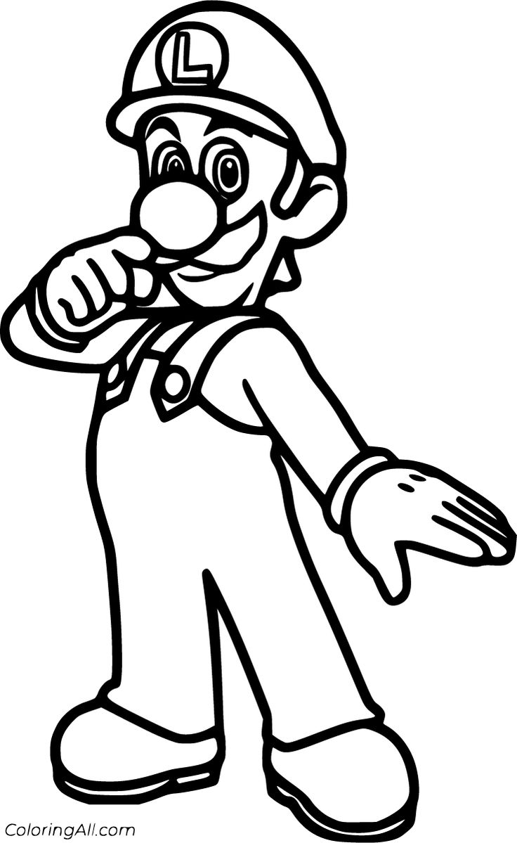 Luigi coloring pages cartoon coloring pages coloring pages luigi