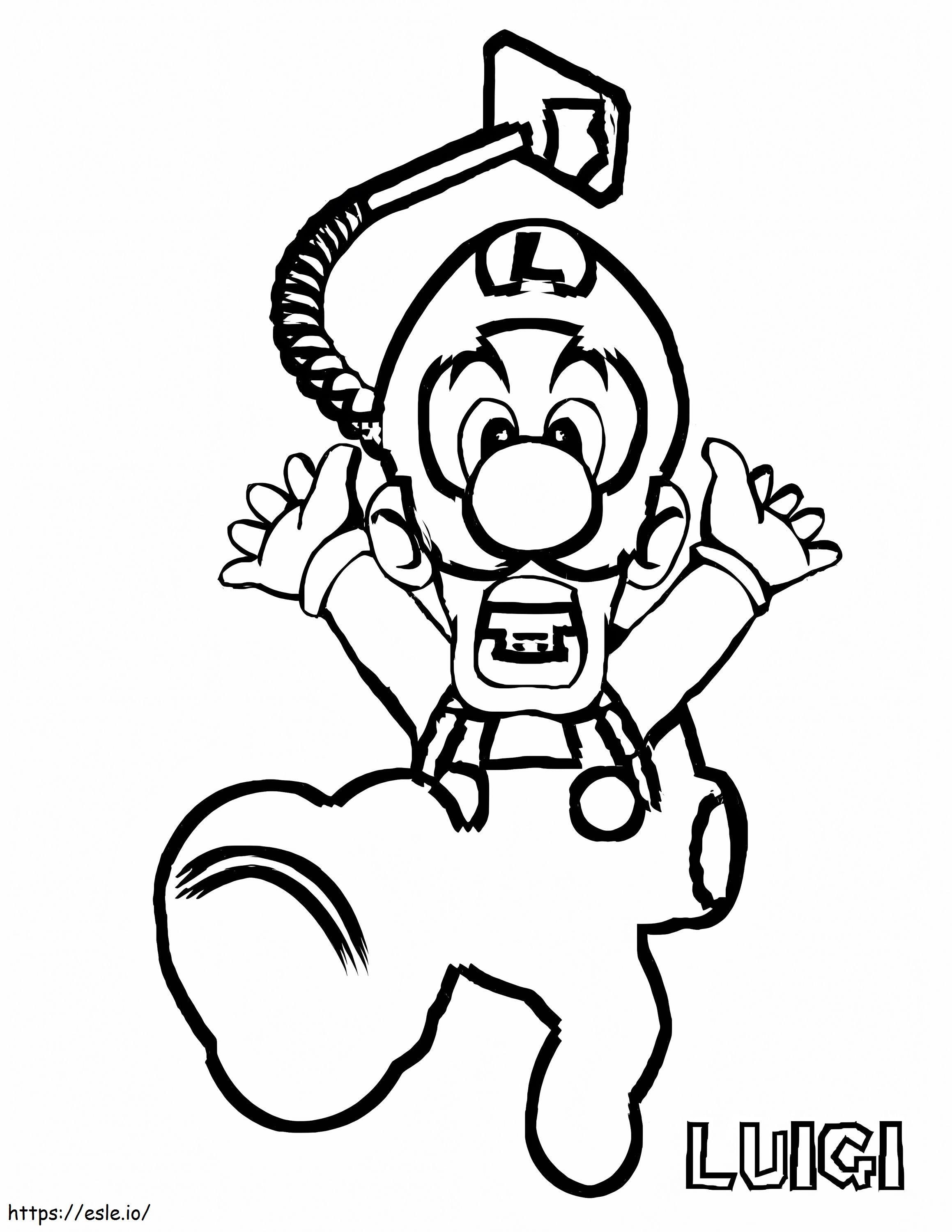 Drawing diver luigi coloring page