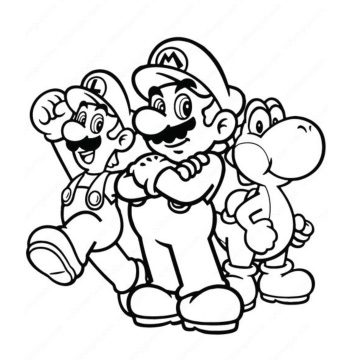 Super mario coloring page