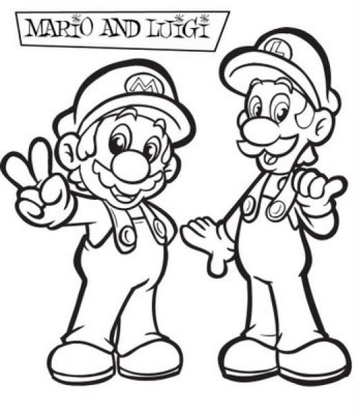 Super mario bros coloring pages team colors