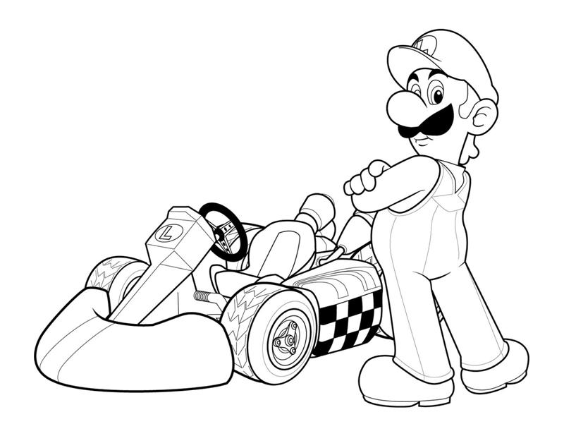 Super mario bros coloring pages team colors