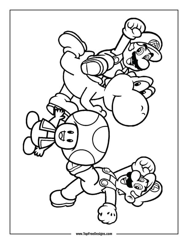 Super mario coloring page