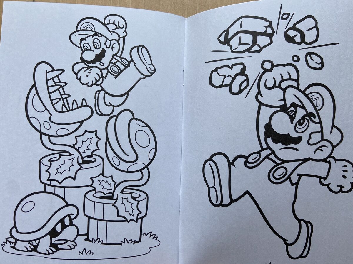 Super mario kart luigi coloring book nurie peach nintendo japan new