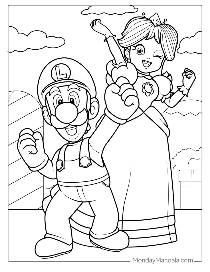 Cute luigi coloring pages free pdf printables mario coloring pages coloring pages coloring book art